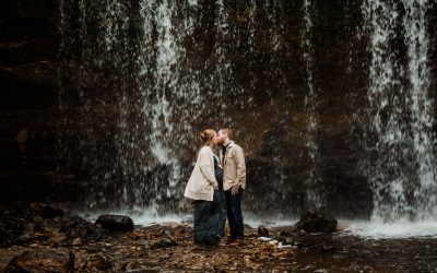 Alisha & Addison // Moody Waterfall Maternity Session // Osceola, Wisconsin